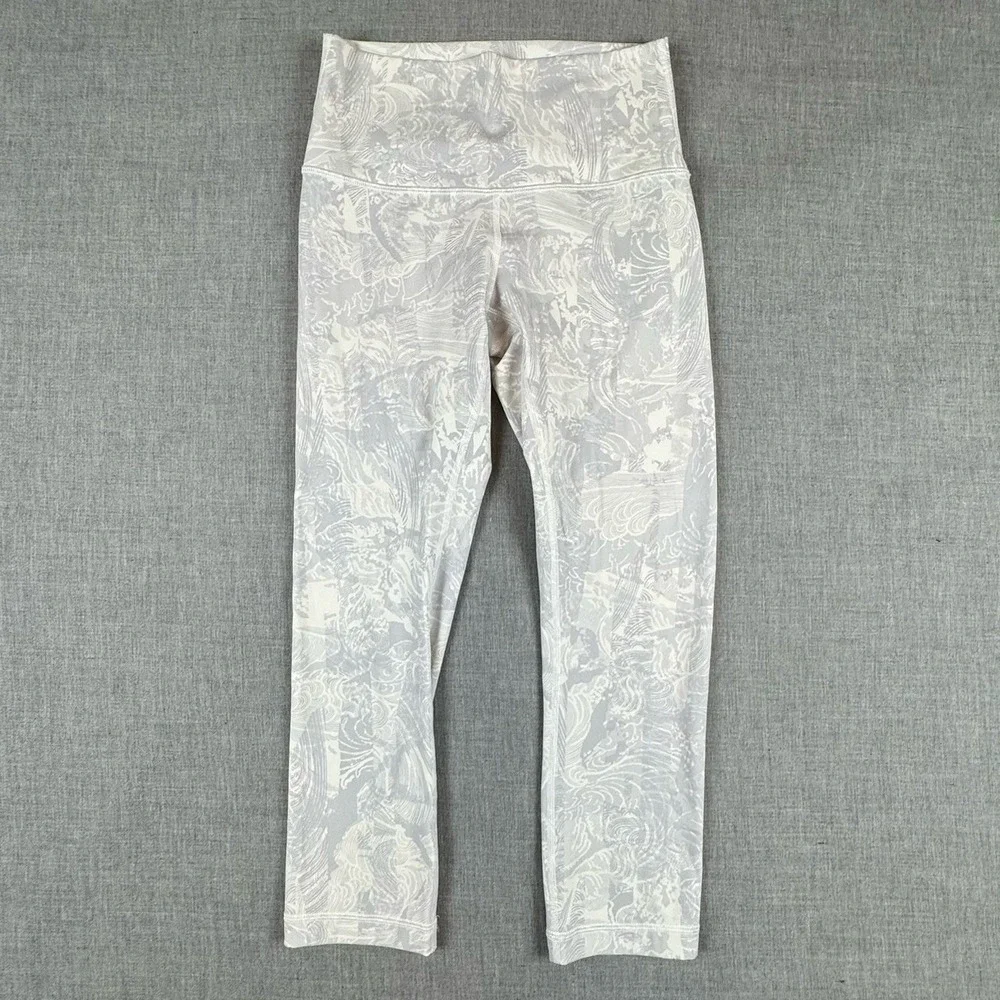 Lululemon Wunder Under Crop High-Rise 21" Womens 4 Tropical Shadow Starlight - Picture 3 of 8